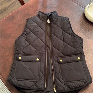 J. Crew Black Vest with Gold Zipper, size small